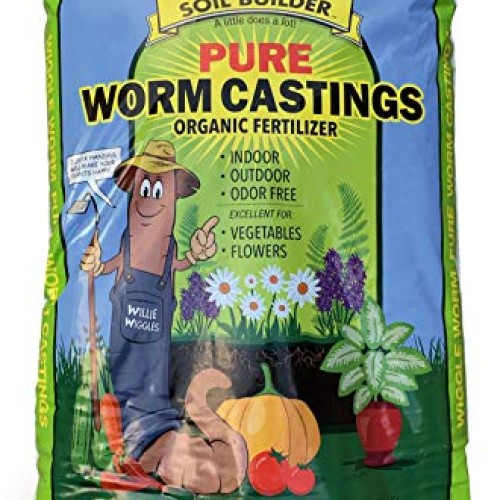 Worm Castings Organic Fertilizer, Wiggle Worm Soil Builder, 30-pounds