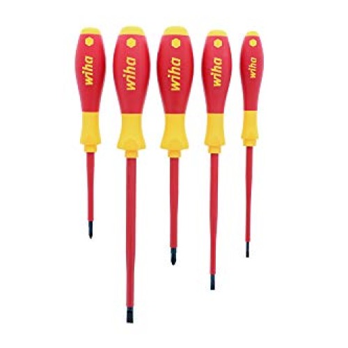 Wiha 32091 5-Piece 1000-Volt Slotted and Phillips Insulated Screwd...