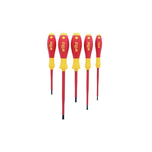 Wiha 32091 5-Piece 1000-Volt Slotted and Phillips Insulated Screwd...