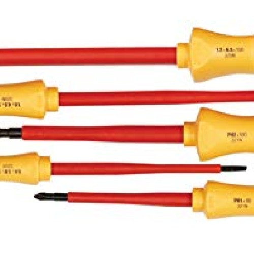 Wiha 32091 5-Piece 1000-Volt Slotted and Phillips Insulated Screwd...