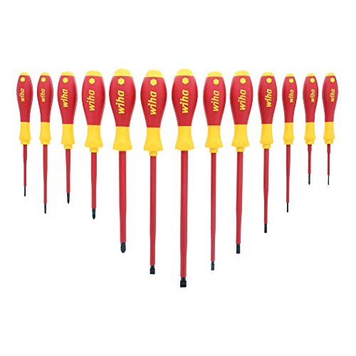Wiha 32094 Slotted and Phillips Insulated Screwdriver Set, 1000 Vo...