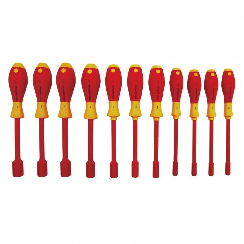 Wiha 32296 11-Piece 1000-Volt Insulated Nut Inch Driver Set