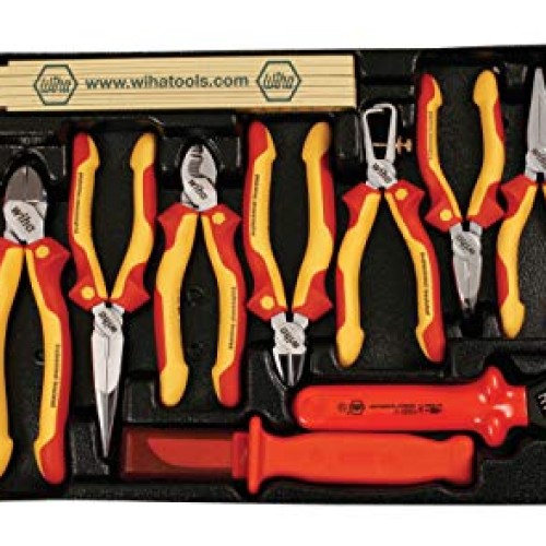 Wiha 32800 Insulated Tool Set with Screwdrivers, Nut Drivers, Plie...