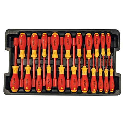 Wiha 32800 Insulated Tool Set with Screwdrivers, Nut Drivers, Plie...