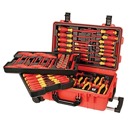 Wiha 32800 Insulated Tool Set with Screwdrivers, Nut Drivers, Plie...