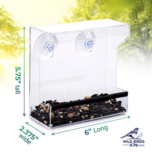 Wild Birds of Joy Window Bird Feeder with Strong Suction Cups and ...