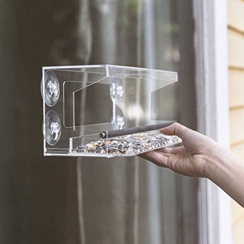 Wild Birds of Joy Window Bird Feeder with 4 Super Strong Suction C...