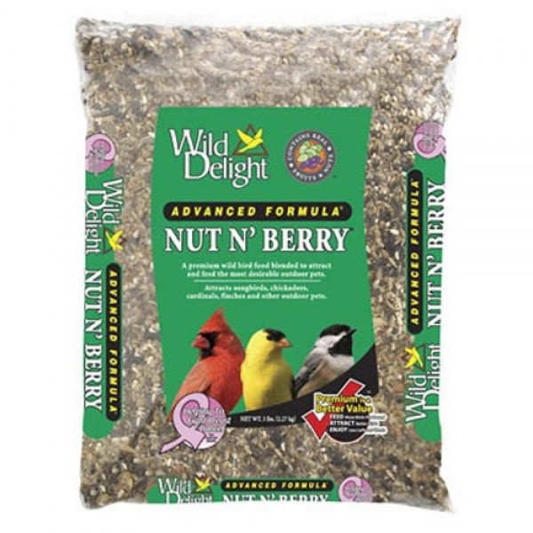 Wild Delight 366050 Nut N Berry Bird Food, 5 lb, Multi