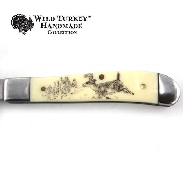 Wild Turkey Handmade Gentlemans Trapper Design Folding Pocket Col...