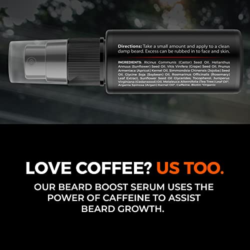 Beard Growth Serum with Biotin & Caffeine by Wild Willies - Natura...