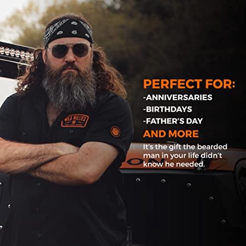 Beard Straightener for Men Brush by Wild Willies - 2-in-1 Heated B...