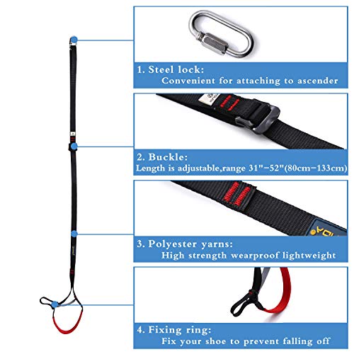 Adjustable Climbing Ascender Sling Foot Loop Ascender Webbing Slin...
