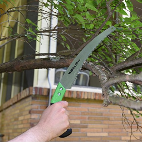WilFiks Razor Sharp 13 Heavy Duty Curved Hand Saw, Perfect For Sa...