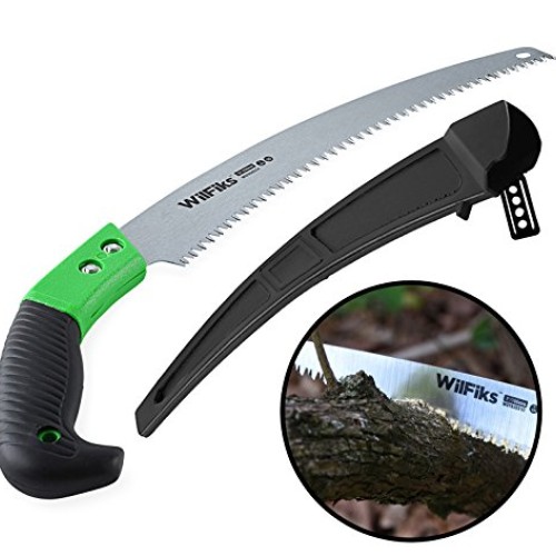 WilFiks Razor Sharp 13 Heavy Duty Curved Hand Saw, Perfect For Sa...