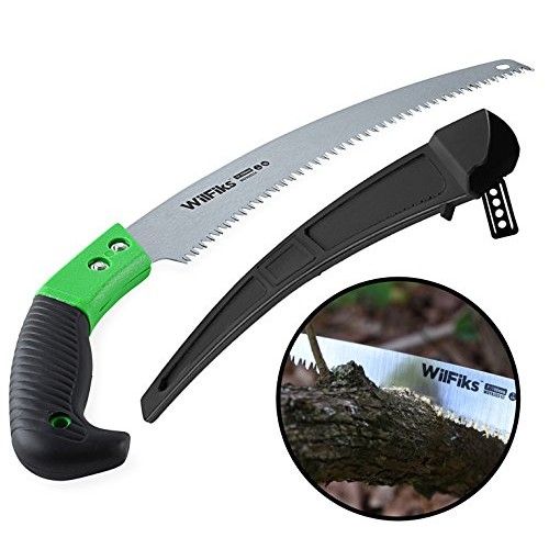 WilFiks Razor Sharp 13 Heavy Duty Curved Hand Saw, Perfect For Sa...