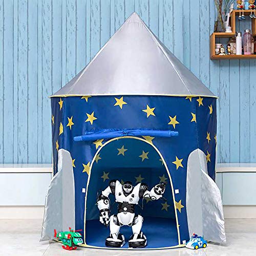Wilhunter Kids Rocket Play Tent for Boys Spaceship Playhouse Toys,...