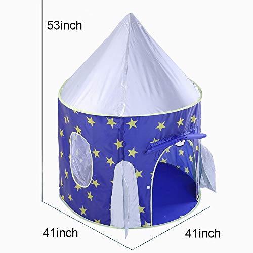 Wilhunter Kids Rocket Play Tent for Boys Spaceship Playhouse Toys,...