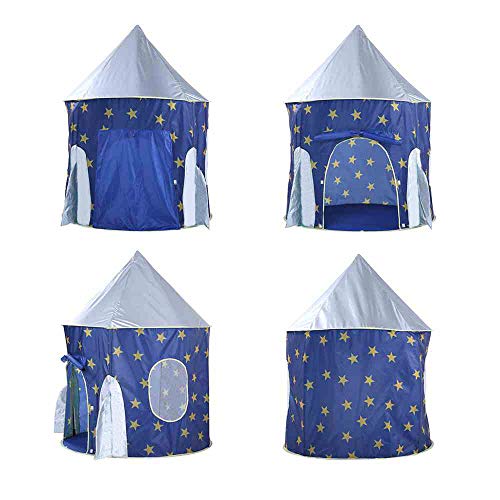 Wilhunter Kids Rocket Play Tent for Boys Spaceship Playhouse Toys,...