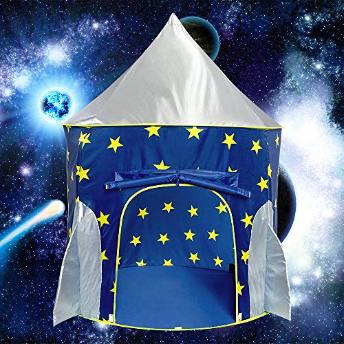 Wilhunter Kids Rocket Play Tent for Boys Spaceship Playhouse Toys,...