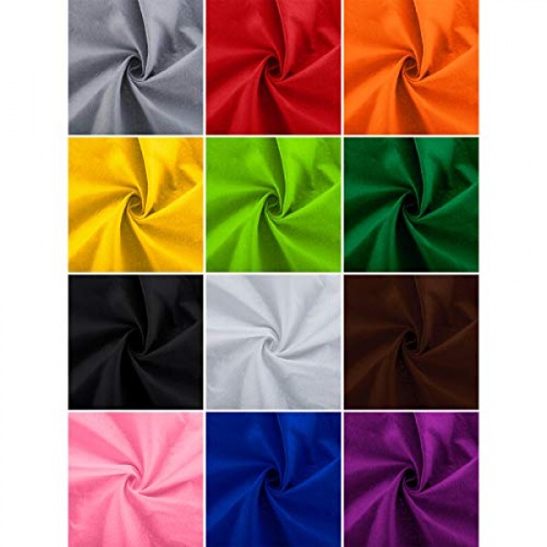 12 Color Large Felt Fabric Sheets, Assorted Color Acrylic Felt Pac...