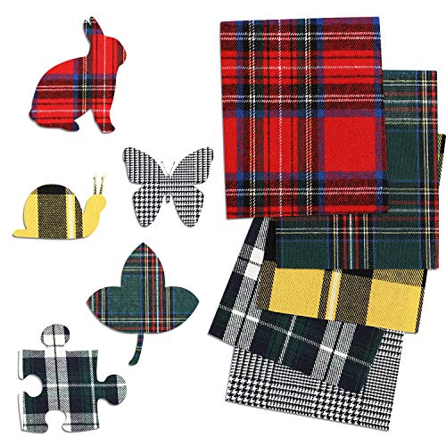 20 Pieces Iron-on Plaid Patches Buffalo Fabric Plaid Patches Heat ...