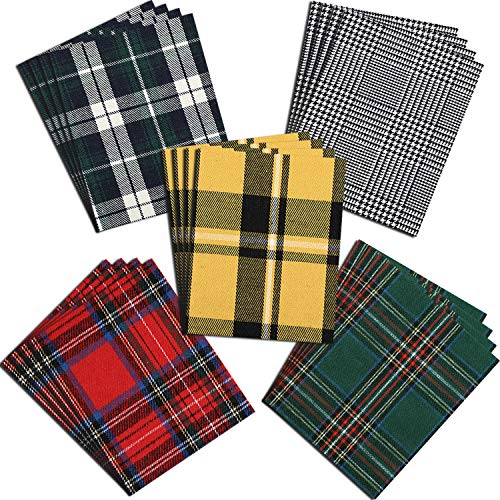 20 Pieces Iron-on Plaid Patches Buffalo Fabric Plaid Patches Heat ...