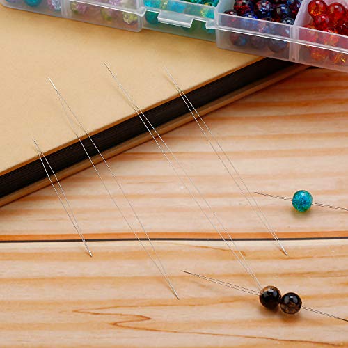 30 Pieces 6 Size Beading Needles Big Eye Beading Needles Beading E...