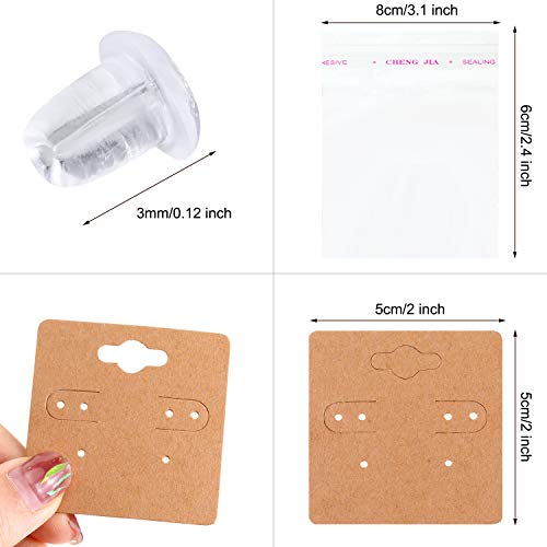 WILLBOND 100 Pieces Earring Card Holder Jewelry Display Cards, 200...