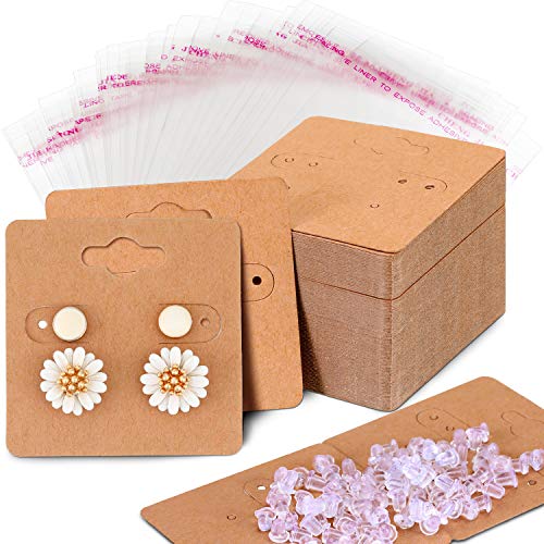 WILLBOND 100 Pieces Earring Card Holder Jewelry Display Cards, 200...