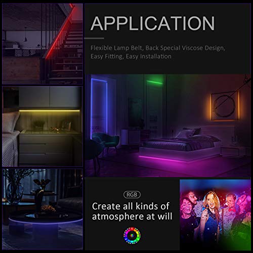 Under Bed Light, WILLED RGB Color Changing 5ft LED Strip with Moti...