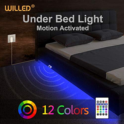 Under Bed Light, WILLED RGB Color Changing 5ft LED Strip with Moti...