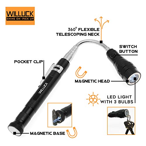 Gifts for Men Him Grandpa,Magnetic Pickup Tool with LED,Fathers Da...