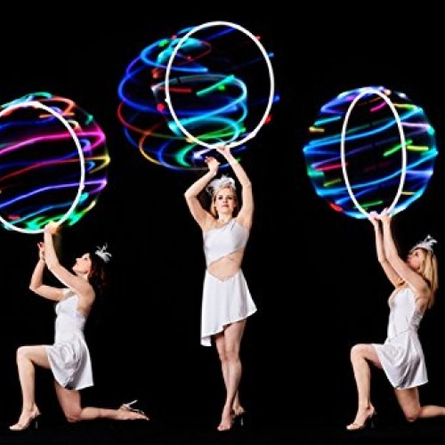 36 inch LED Hoop, willway 28 Color Strobing and Changing Hoop Ligh...