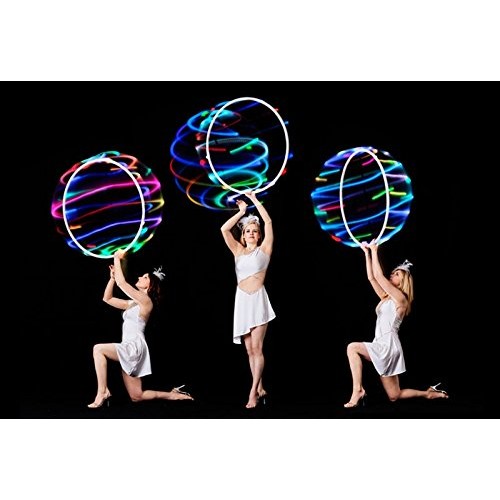 36 inch LED Hoop, willway 28 Color Strobing and Changing Hoop Ligh...