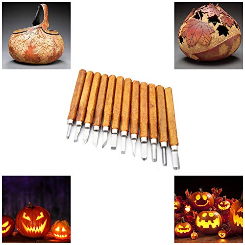 Wilove Stone Carving Tool Kits KangTeer 12pcs Manganese Steel Hand...