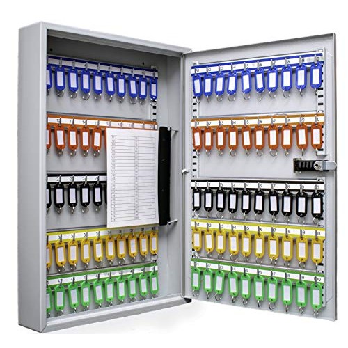 Winbest Barska Steel 100 Key Safe Cabinet with Combination and Key...