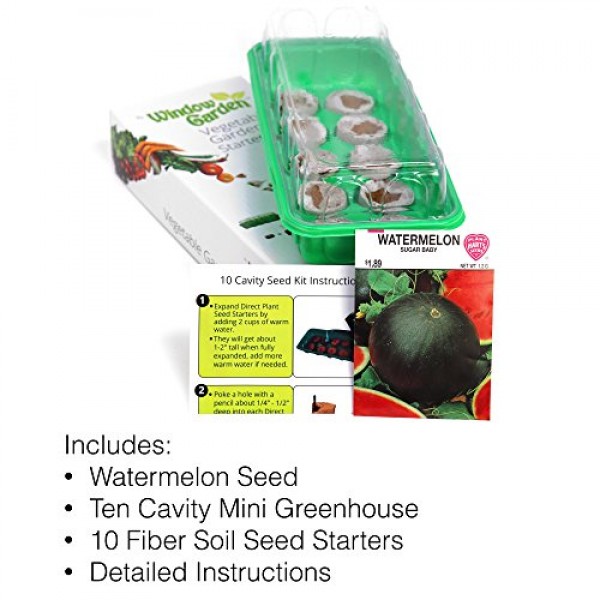 Garden Starter Kit Watermelon Grow a Garden by Seed. Germinate S...