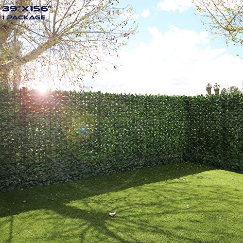 Windscreen4lessArtificial Hedge Faux Ivy Fence Privacy Screen Fake...