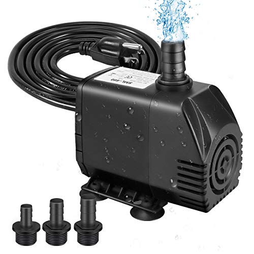 Winkeyes 800GPH Fountain Pump, 70W Outdoor Fountain Pump with Anti...