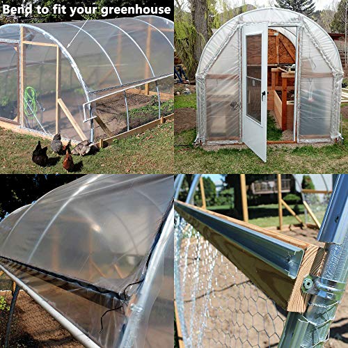 20 Pack Spring Wire & Lock Channel for Greenhouse Wiggle Wire Sp...