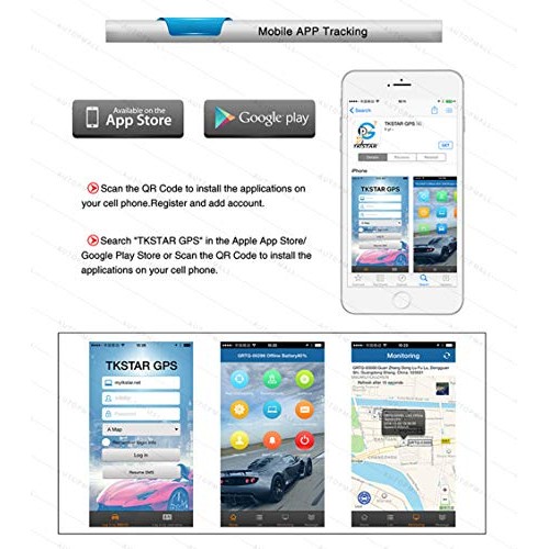 TKSTAR GPS Tracker Car Truck Vehicle Real-time Tracking Anti-Theft...
