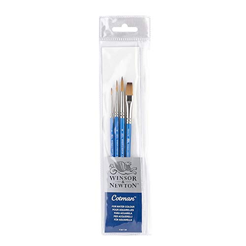 Winsor & Newton Cotman Short Handle Brush 4 Pack Round 1, 4, & ...