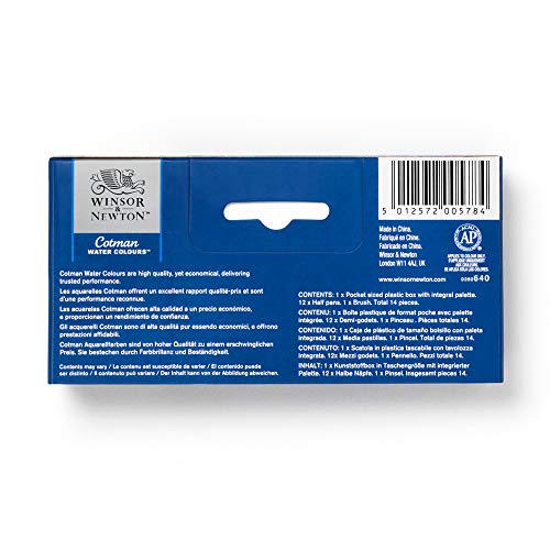 Winsor & Newton Cotman Water Colour Paint Sketchers Pocket Box, H...