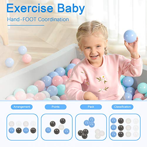 WINTECY Pack of 100 Plastic Ball, BPA Free Pits Ball Crush Proof O...