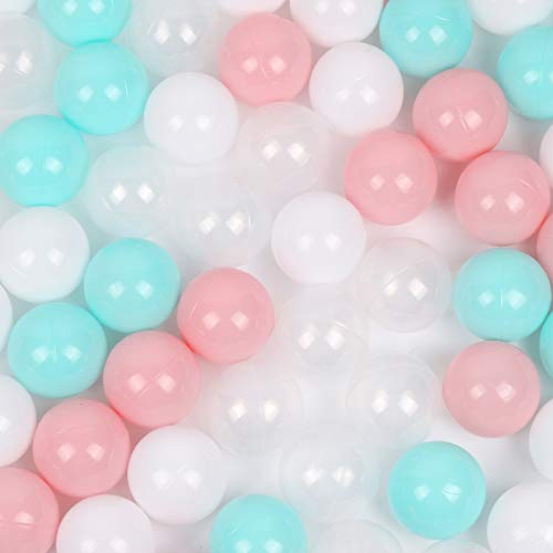 WINTECY Pack of 100 Plastic Ball, BPA Free Pits Ball Crush Proof O...