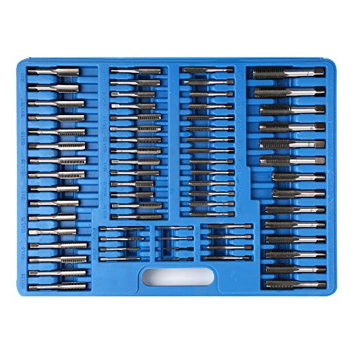 110 Piece Combination Tap and Die Set Alloy Steel 55°- 60° Metric ...