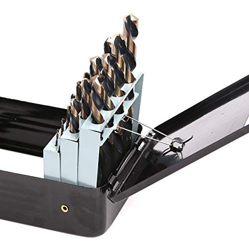 Left Hand Drill Bit Set, 15 Piece | M2 HSS With Titanium Nitride C...