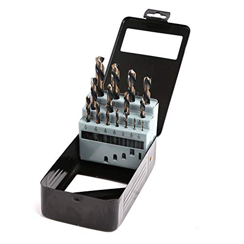 Left Hand Drill Bit Set, 15 Piece | M2 HSS With Titanium Nitride C...