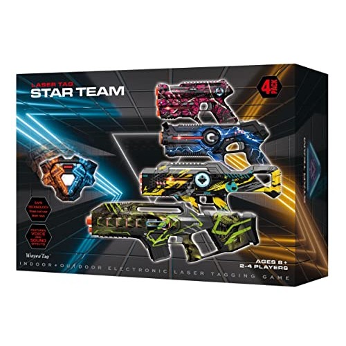 Winyea Tag Laser Tag, Lazer Tag Sets with Gun and Vest Set of 4, G...
