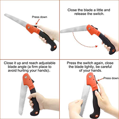 Folding Pruning Saw, Premium Folding Hand Saw with Secure Lock Com...